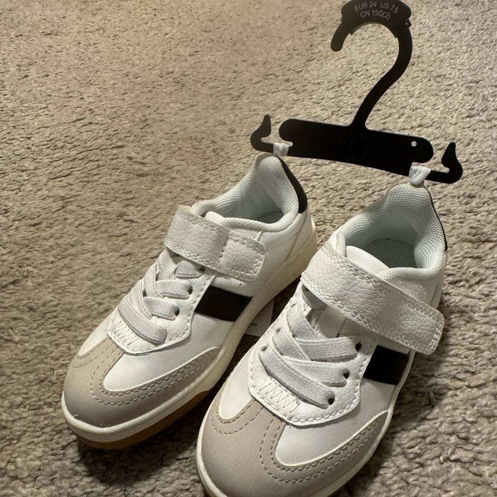 H&M Kids White and Black Sneakers